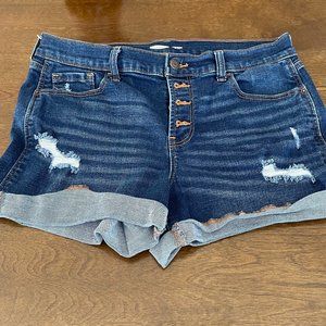 Ladies Old Navy Distressed Denim Shorts Sz 10
